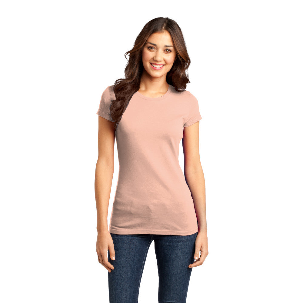 district womens fitted tee dusty peach