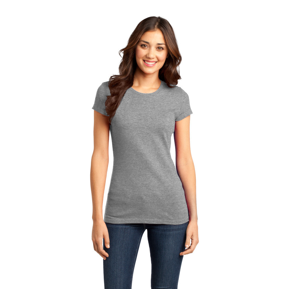 district womens fitted tee grey frost