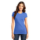 district womens fitted tee heathered royal