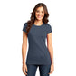 district womens fitted tee heathered navy