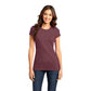district womens fitted tee heathered cardinal