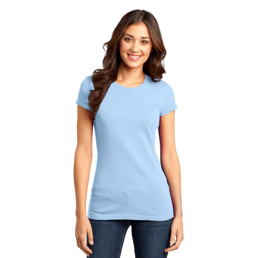 district womens fitted tee ice blue