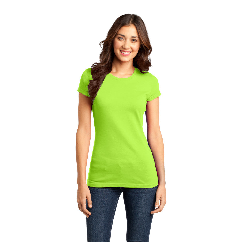 district womens fitted tee limeshock
