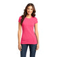 district womens fitted tee neon pink