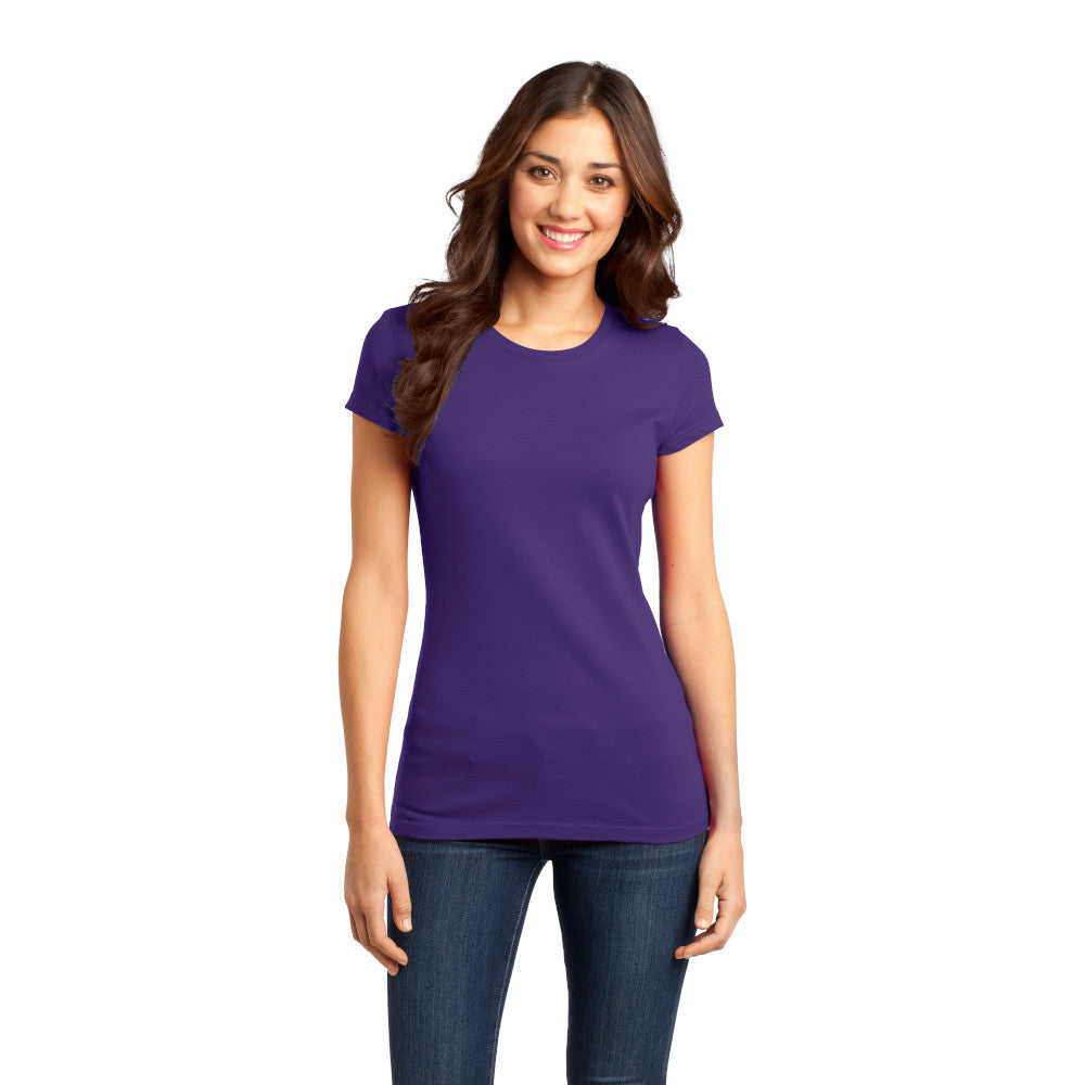 district womens fitted tee purple