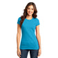 district womens fitted tee turquoise