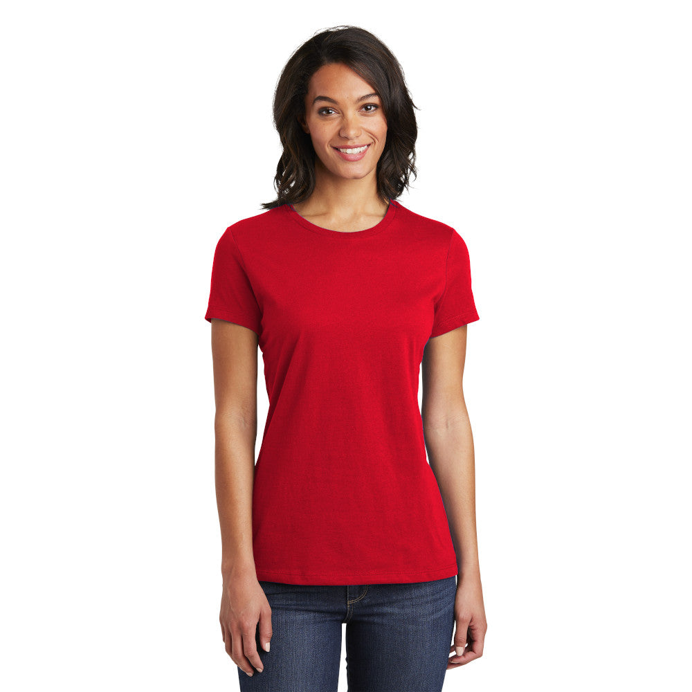 district womens tee classic red