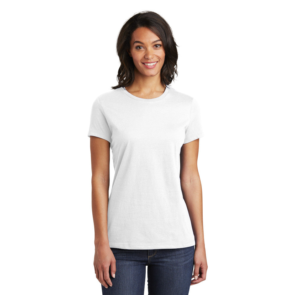 district womens tee white