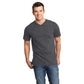 district v-neck tee heathered charcoal