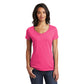 district womens v-neck tee fuchsia frost