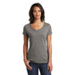 district womens v-neck tee grey frost