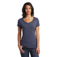 district womens v-neck tee heathered navy