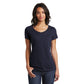 district womens v-neck tee new navy