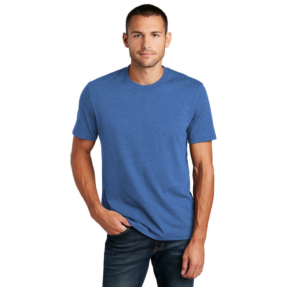 district recycled re-tee blue heather