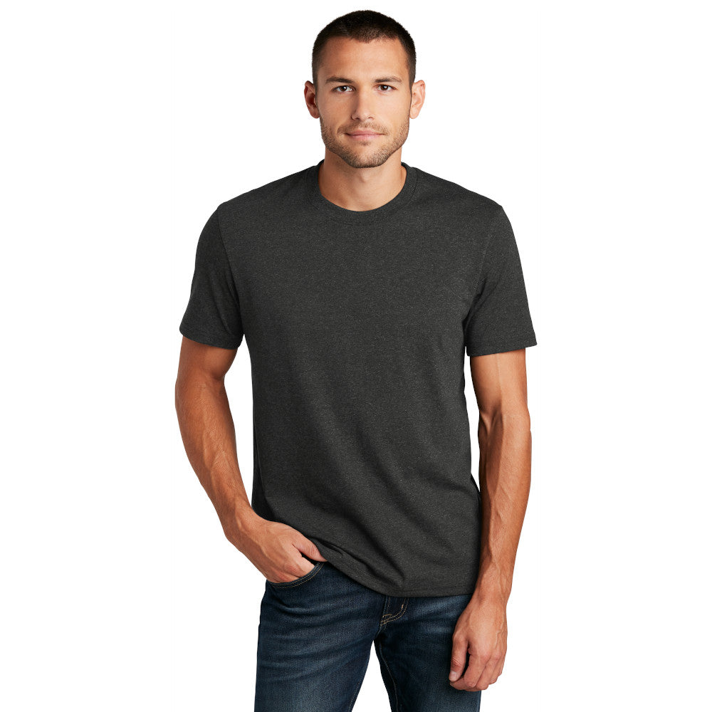 district recycled re-tee charcoal heather