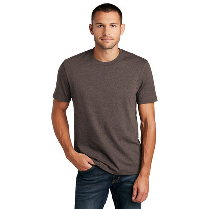 district recycled re-tee deep brown heather