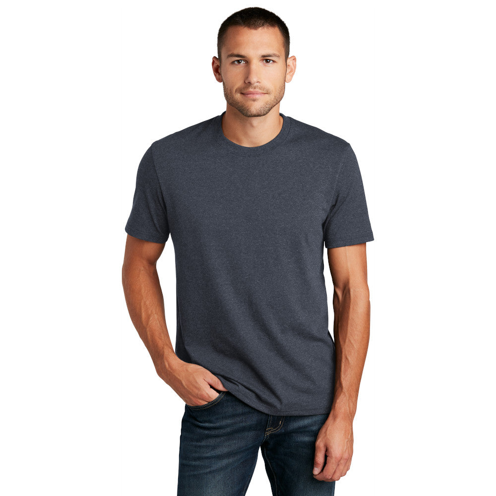 district recycled re-tee heathered navy