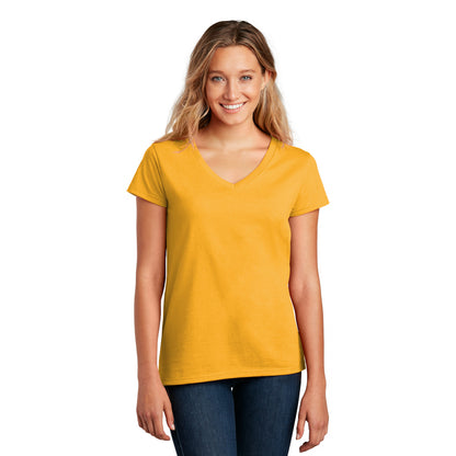 district womens recycled re-tee maize yellow