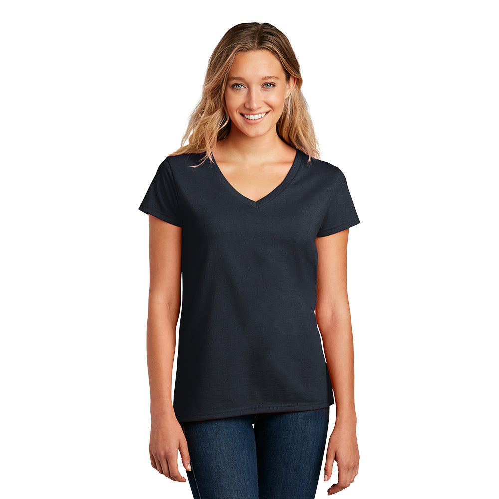 district womens recycled re-tee true navy