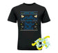 black tee with deck the halls with matzo balls hanukkah DTG printed design