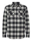 independent trading co flannel shirt grey heather black