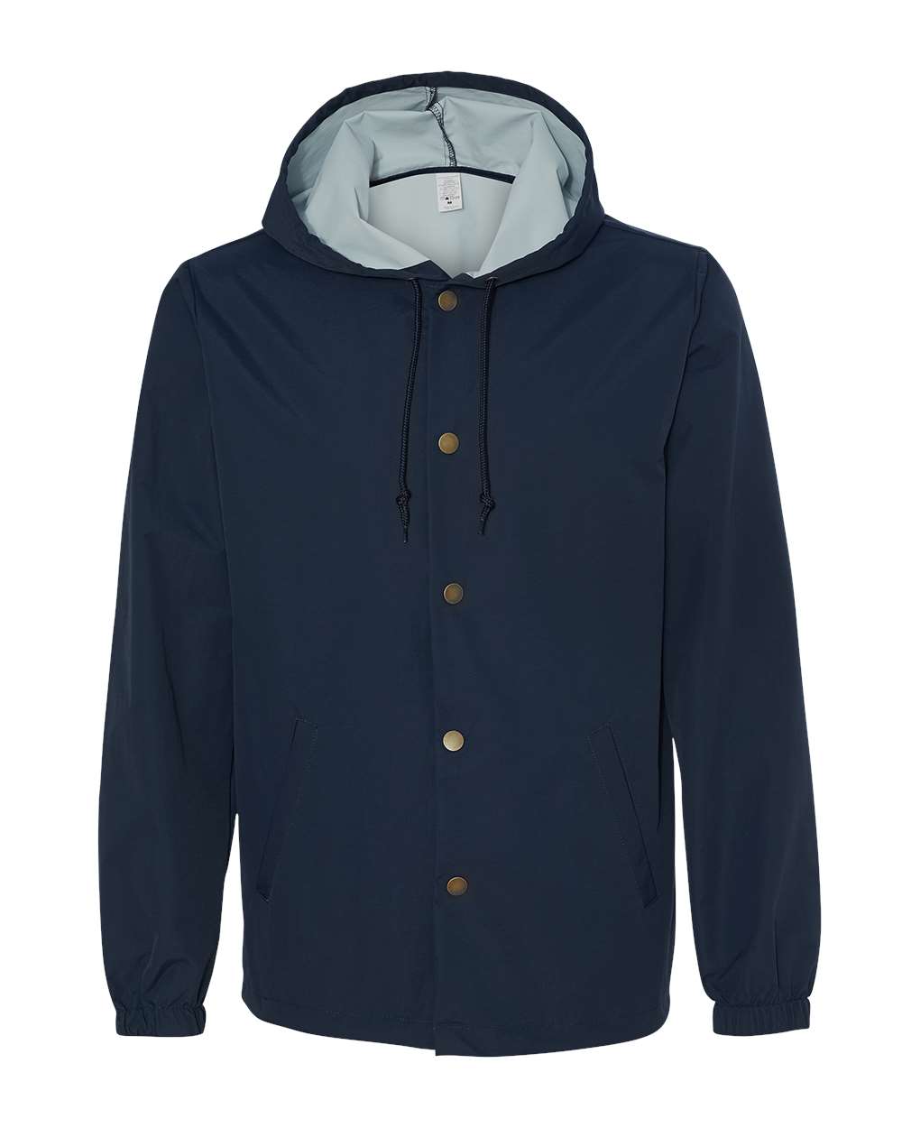 independent trading co hooded windbreaker coachs jacket classic navy