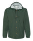 independent trading co hooded windbreaker coachs jacket forest green