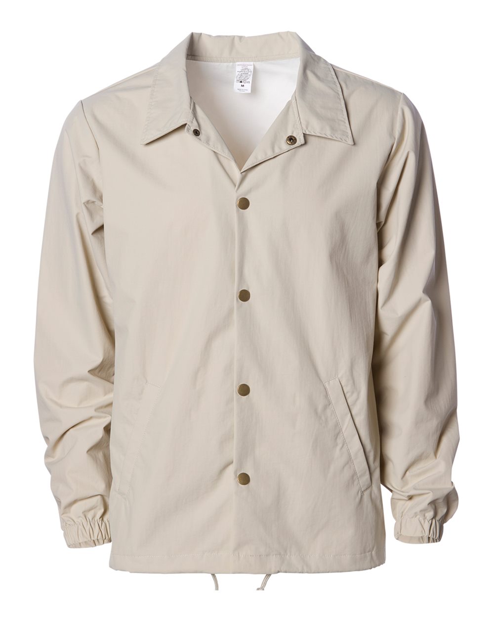 independent trading co windbreaker coachs jacket classic khaki