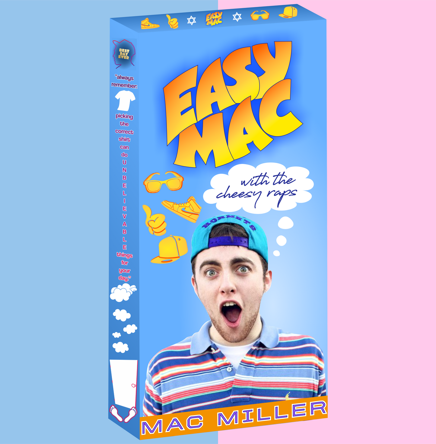 easy mac mac miller macaroni and cheese box DTG design graphic