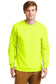 gildan ultra cotton long sleeve t-shirt safety green