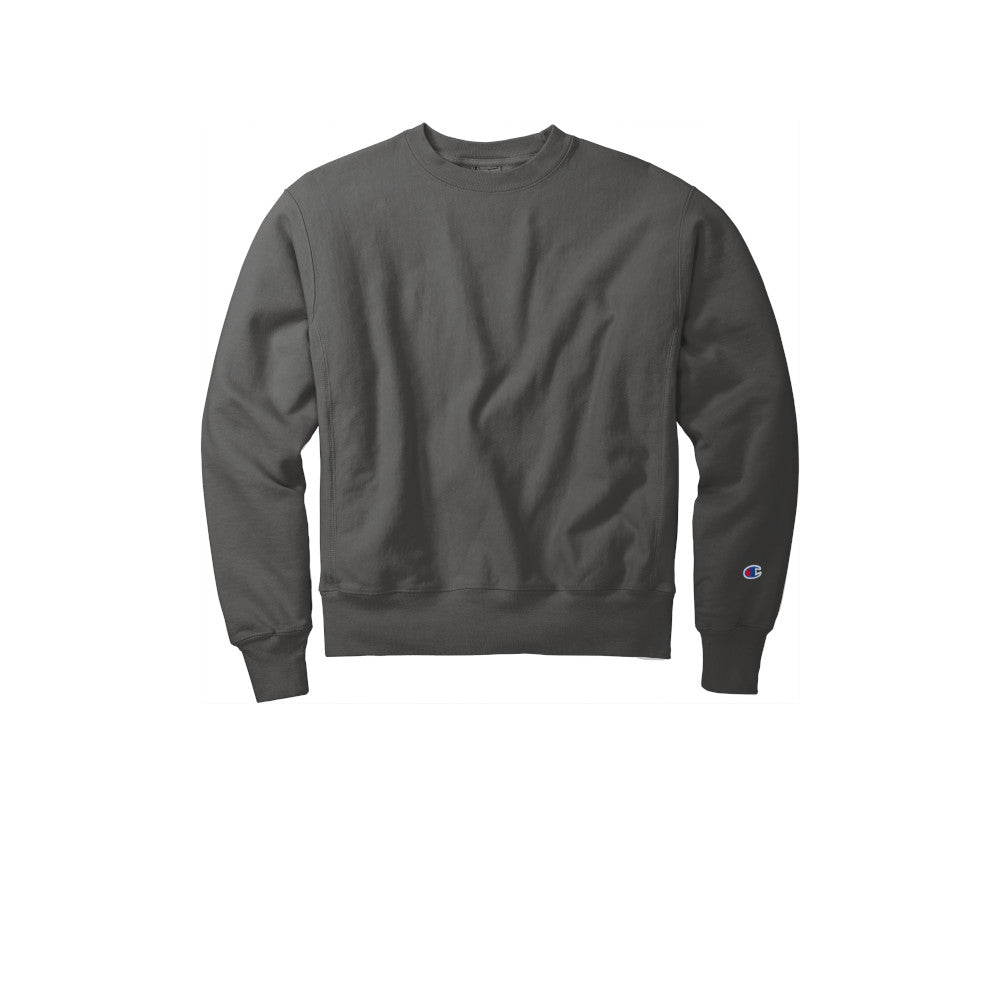 champion adult garment dyed crewneck sweatshirt new railroad grey
