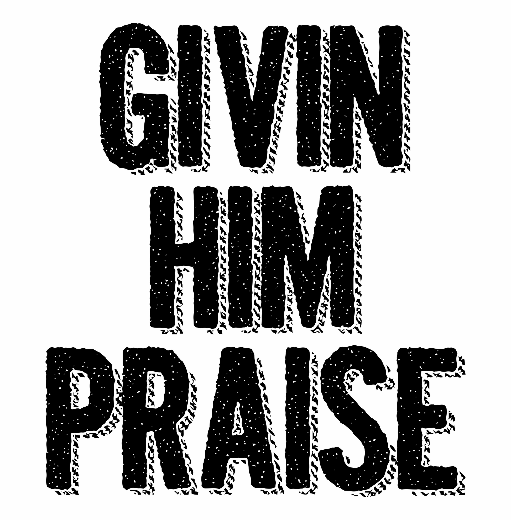giving him praise music note DTG design back graphic