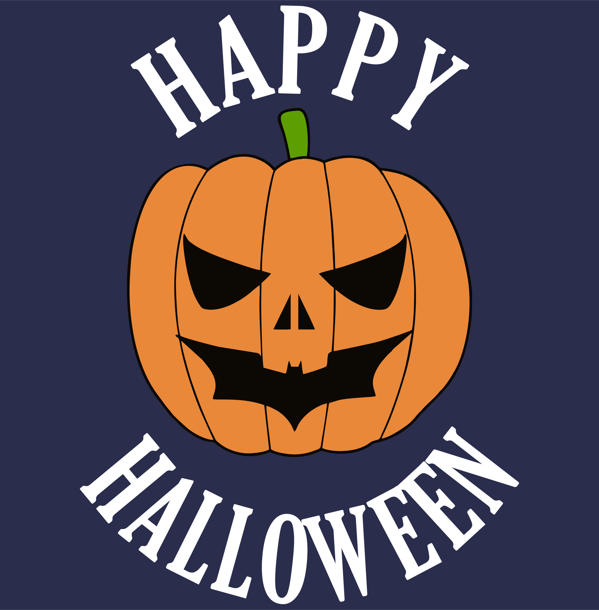 happy halloween pumpkin DTG design graphic