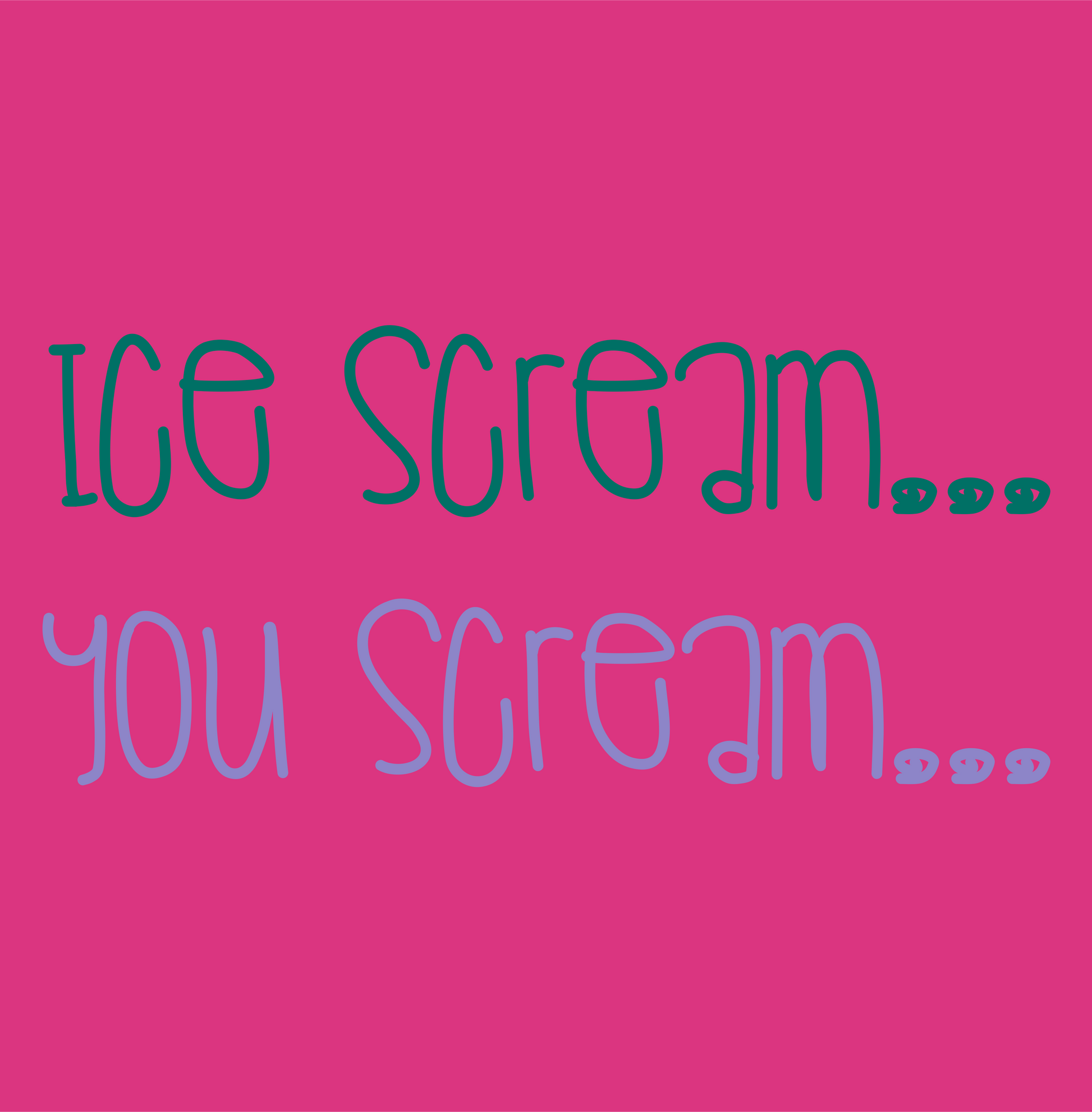 ice cream you scream ice cream monster DTG design back