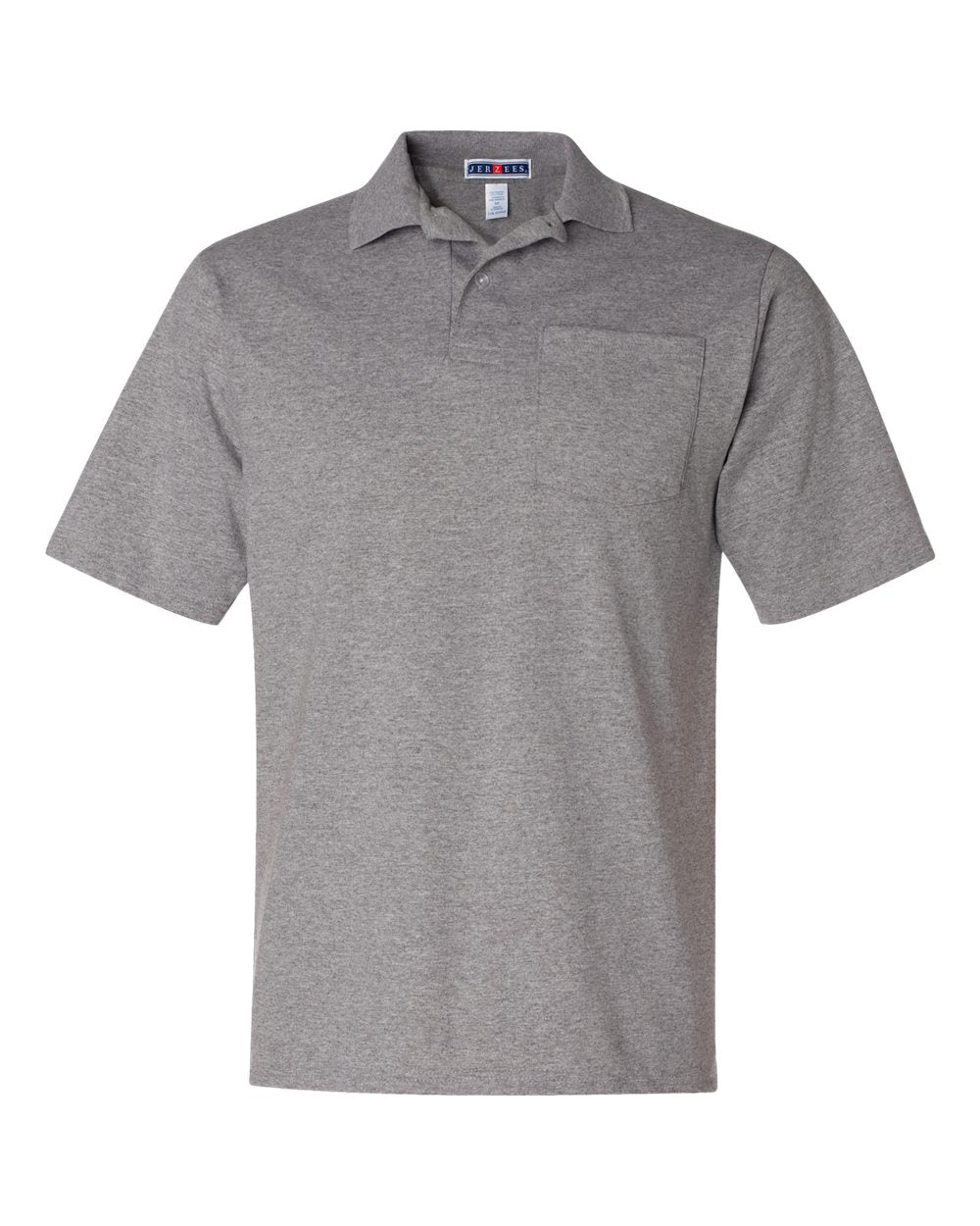 jerzees pocket polo oxford