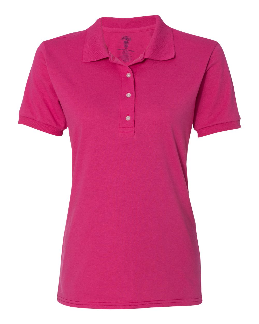 womans jerzees 50/50 polo cyber pink
