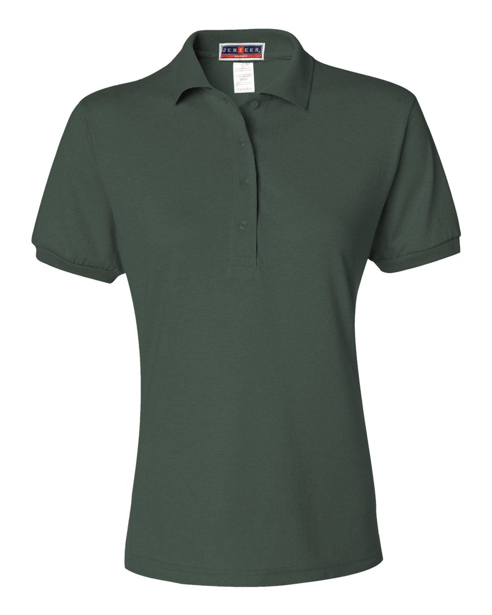 womans jerzees 50/50 polo forest green