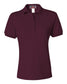 womans jerzees 50/50 polo maroon