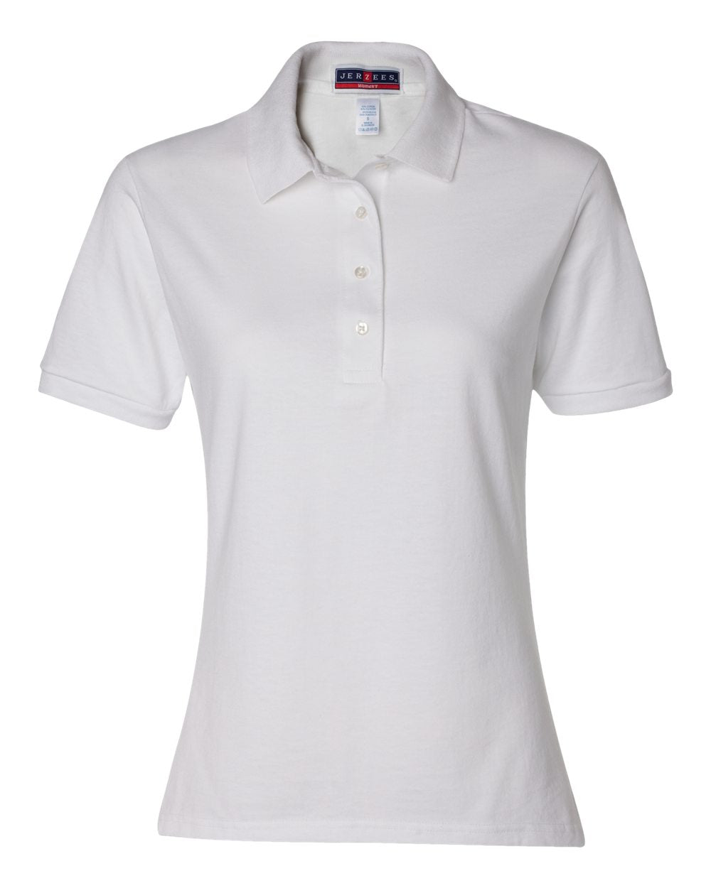 womans jerzees 50/50 polo white