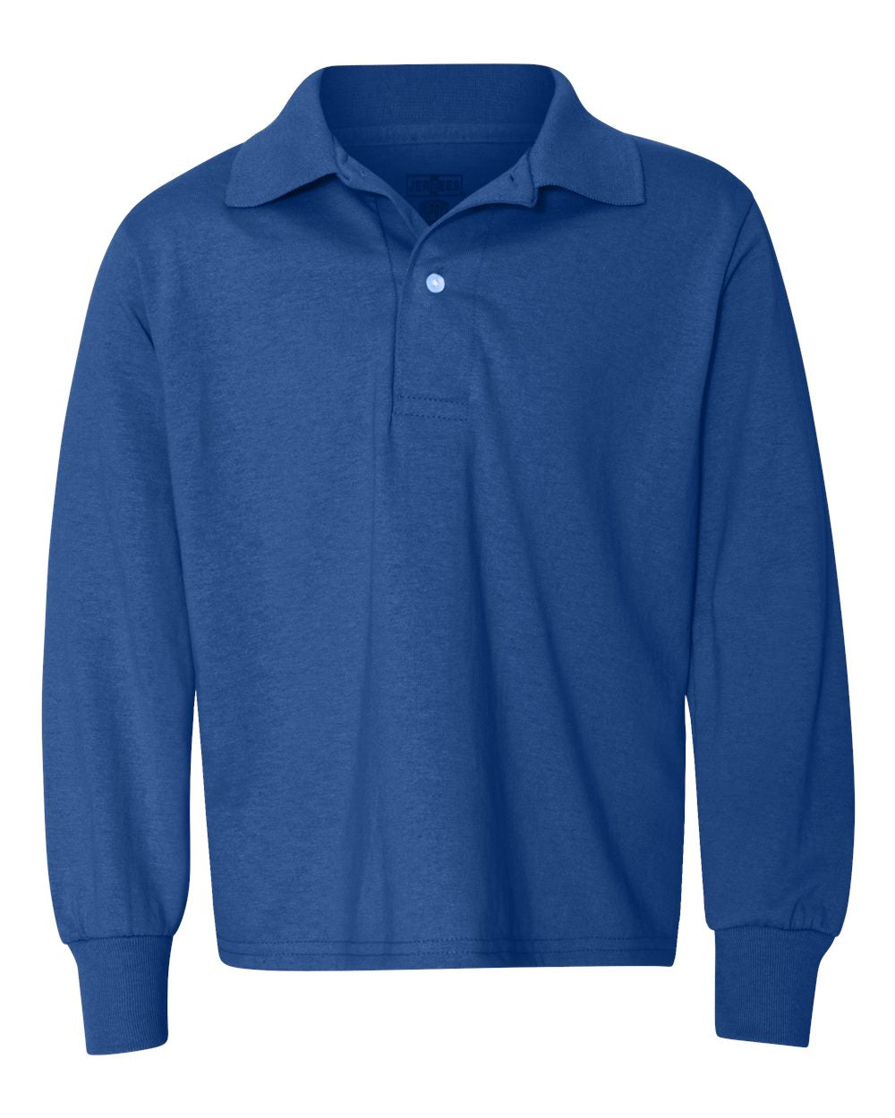 jerzees youth long sleeve polo royal
