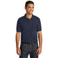male model wearing port & company knit pocket polo in deep navy