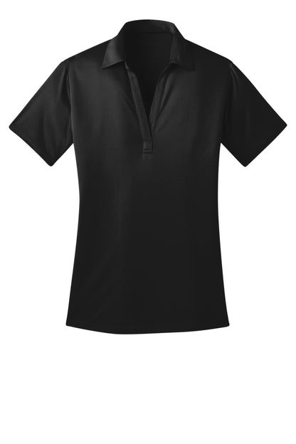 port authority womens silk touch polo black
