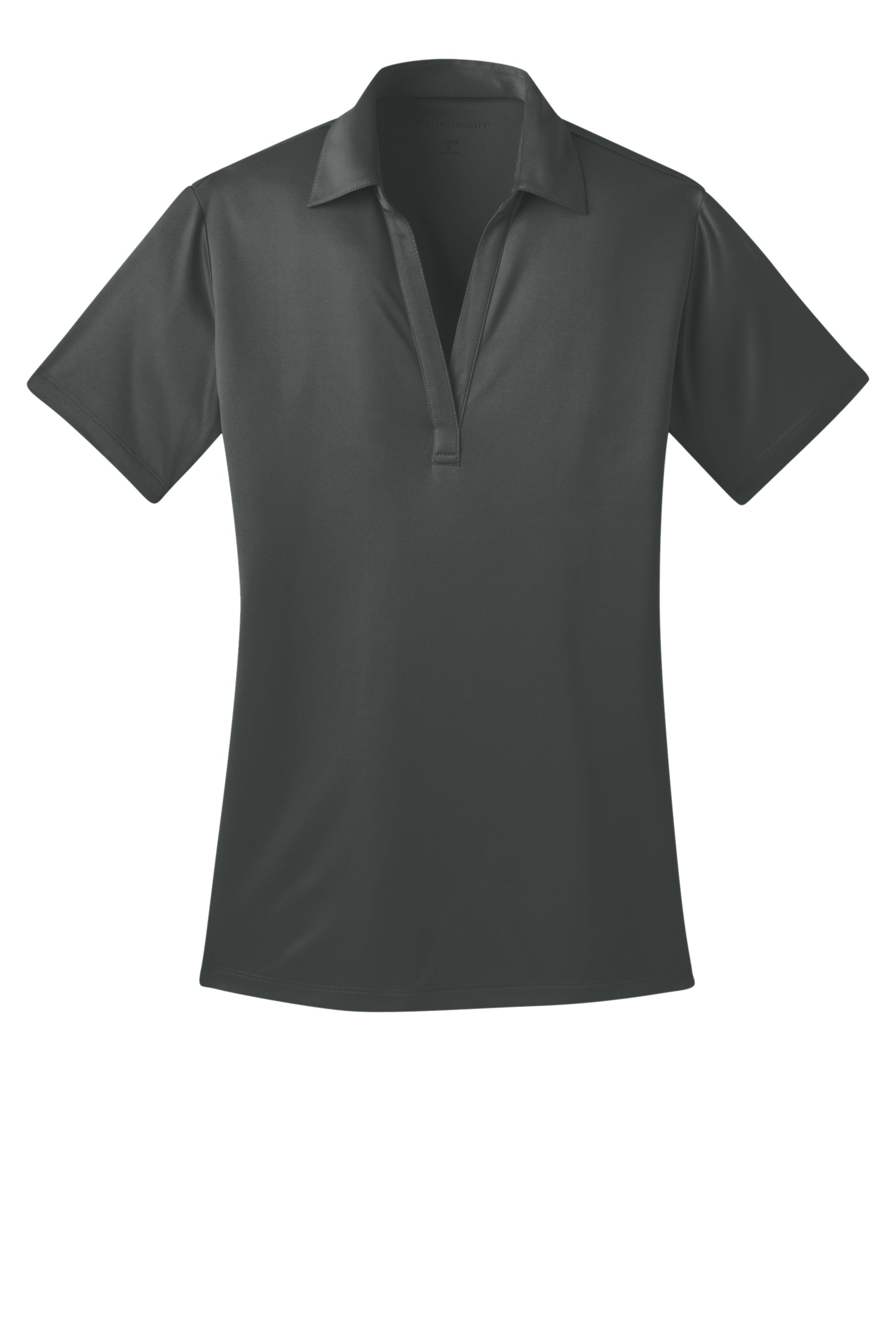 port authority womens silk touch polo steel grey