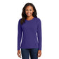 port & company womens cotton long sleeve t-shirt purple