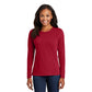 port & company womens cotton long sleeve t-shirt red