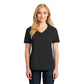 port & company womens cotton v-neck t-shirt jet black