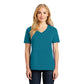 port & company womens cotton v-neck t-shirt teal
