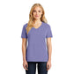 port & company womens cotton v-neck t-shirt violet