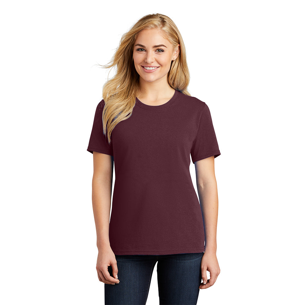 port & company womens cotton t-shirt athletic maroon
