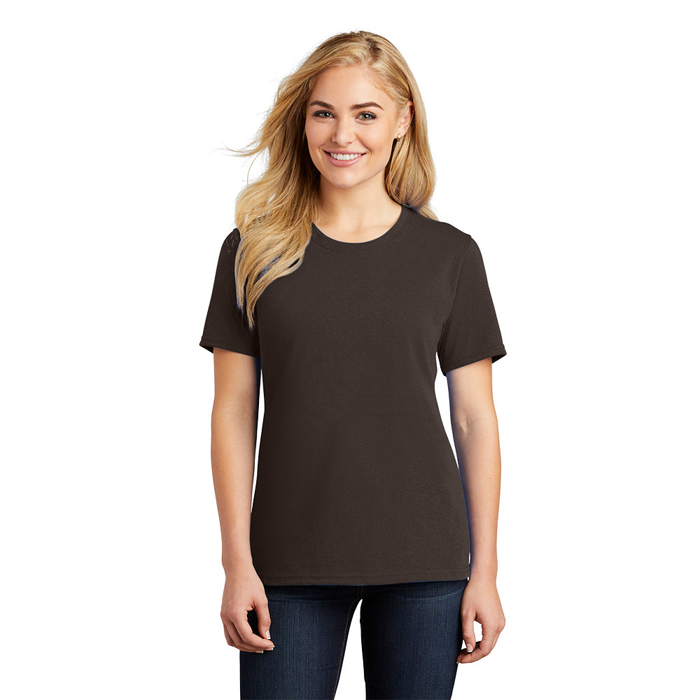 port & company womens cotton t-shirt dark chocolate brown